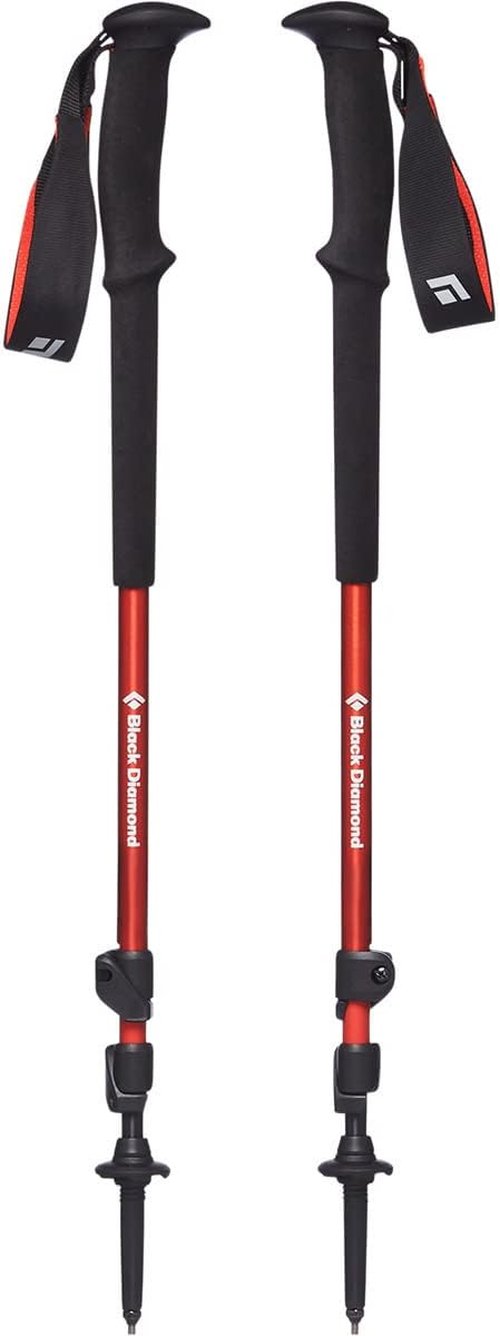 Black Diamond Trail Trekking Poles, Pair of 2 Lightweight Collapsible Aluminum Hiking Sticks for Trekking, Backpacking, Walking
