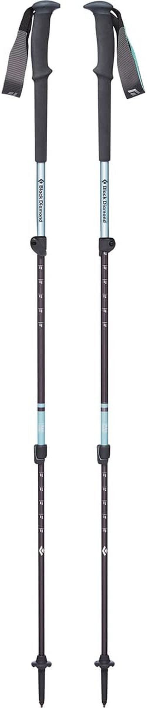 Black Diamond Women's Trail Trekking Poles, Two Lightweight Collapsible Aluminum Hiking Sticks with FlickLock Adjustability for Hiking, Trekking, Backpacking, Walking, Camping, and Travel