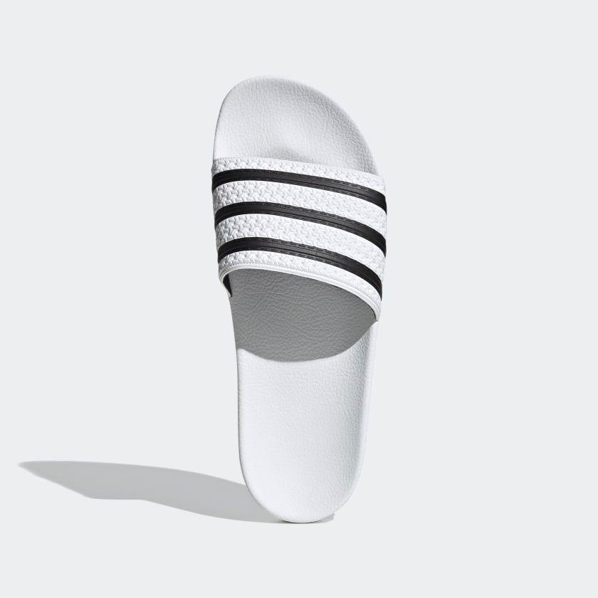 Adidas Adilette Slides - White / Core Black