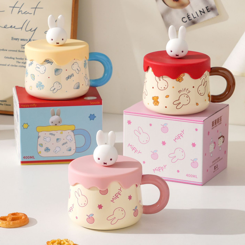 Miffy Sweet Melt Ceramic Mug with 3D Lid